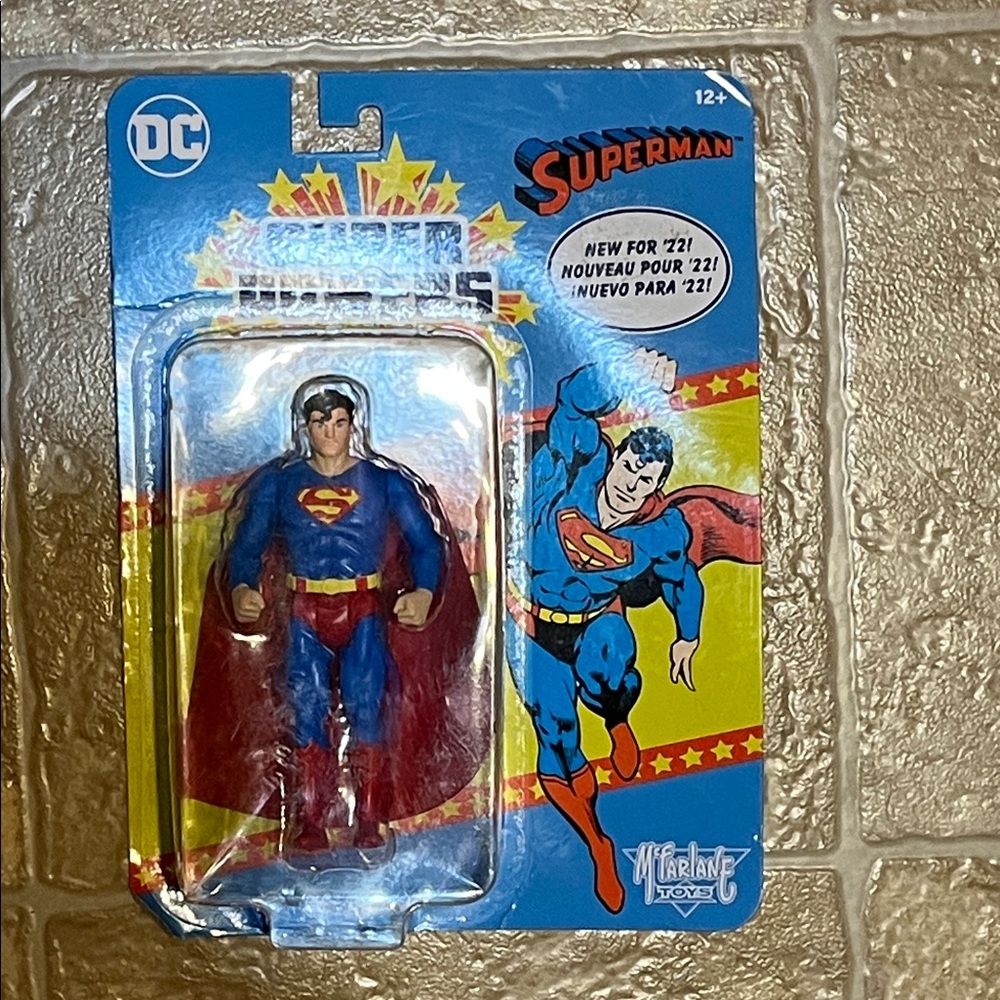 NWT DC Superman Figure in Blue and Red by McFarlane Toys